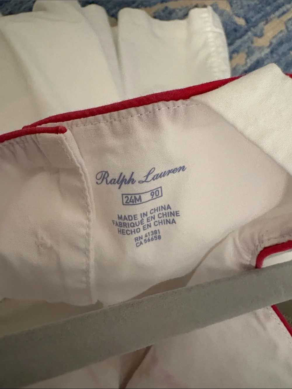 Ralph Lauren White Sundress with Red Embroidery